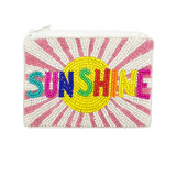 SUNSHINE Beaded Coin Pouch - White/Multi