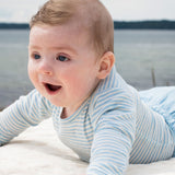 Baby Body Stripe - Aqua/Ecru