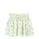 Short Skirt - Ecru W/ Yellow Flowers Allover