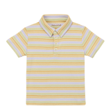 Short Sleeve Polo - Mist Avenue Stripe