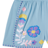 Shorts Maïwen Cotton Voile - Stone Blue