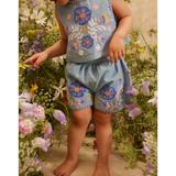 Shorts Maïwen Cotton Voile - Stone Blue