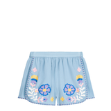 Shorts Maïwen Cotton Voile - Stone Blue