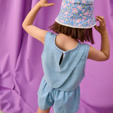 Shorts Maïwen Cotton Voile - Stone Blue