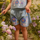 Shorts Maïwen Cotton Voile - Stone Blue