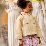 Skirt Roumia Printed Cotton Voile - Cream Floral Haven