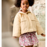 Skirt Roumia Printed Cotton Voile - Cream Floral Haven