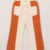 Slim Flared Jeans - Colorblock Rusty Denim