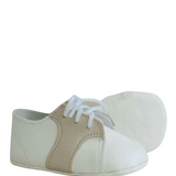 Soft Soled Saddle Shoe - White/Ecru