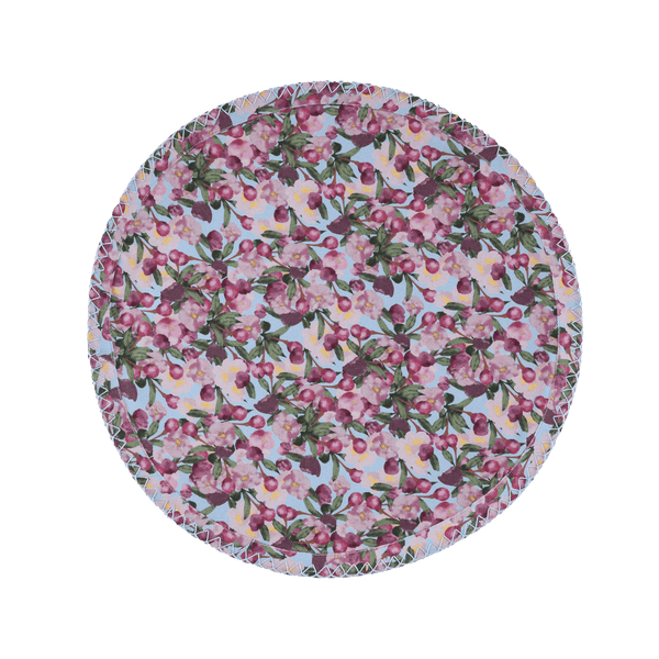 6 Round Placemats Romance is Dead Blue