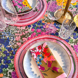 6 Napkins Blumen Green