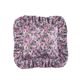 Ruffled Pillow Cover Romance is Dead Blue