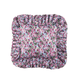 Ruffled Pillow Cover Romance is Dead Blue