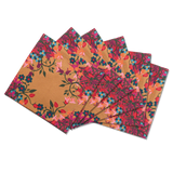 6 Napkins Blumen Orange Offcut Version