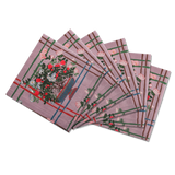 6 Napkins La Vie en Rose Offcut Version