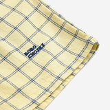 Spicy Window Pane Woven Bermuda Shorts - Yellow