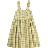 Spicy Window Pane Woven Dress - Yellow
