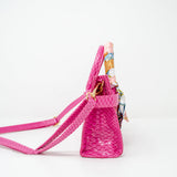 Gold Crocodile Scarf Handbag