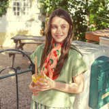 T'shirt - Light Olive W/ Cherry Print