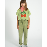 T'shirt - Light Olive W/ Cherry Print