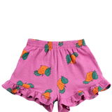 Tangerine All Over Ruffled Shorts - Purple