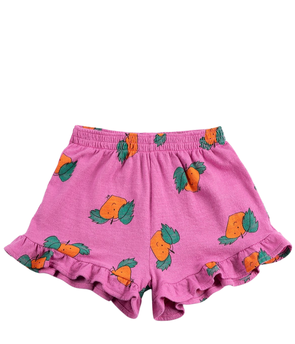 Tangerine All Over Ruffled Shorts - Purple