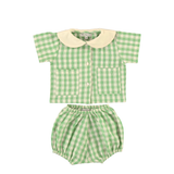Teo Baby Set - Green Gingham