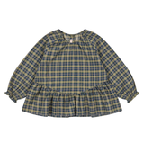 Terre Blouse Gots - Laurel Blue Check