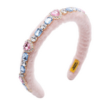 Bedazzled Fuzzy Pink Headband