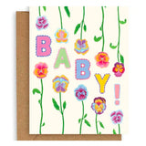 Pansies Baby Card