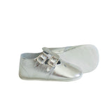 Soft Soled Double T-Strap - Silver