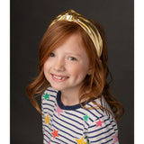 Chrome Knot Headband: Gold