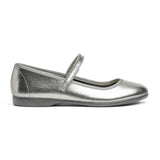 Classic Mary Janes in Silver Shimmer