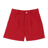 Girl Eyelet Shorts - Red