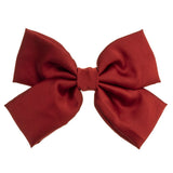 Large Glossy Satin Hairbow: Red