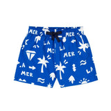 Baby Boy Printed Swim Shorts - Blue White