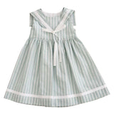 Linen Sailor Style Dress - Striped