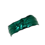 Chrome Knot Headband: Green