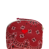Small Toiletry Bag - HEART - Vintage Red / Real Red