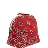 Small Toiletry Bag - HEART - Vintage Red / Real Red