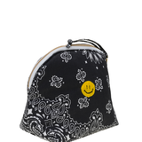 Small Toiletry Bag - HAPPY FACE - All Black