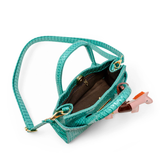 Vivid Crocodile Pony Handbag - Green
