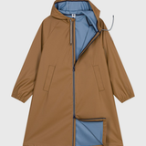 Women Hooded Rain Coat - Brown