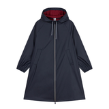Women Hooded Rain Coat - Navy