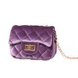 Velvet Messenger Bag: Purple