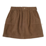 Organic Emmie Corduroy Skirt - Brown