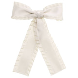 Trimmed Hairbow: Cream