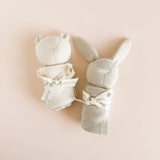 Pique Blanket + Bunny Lovey Birch Baby Set