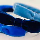 Velvet "Lottie" Headband - Navy