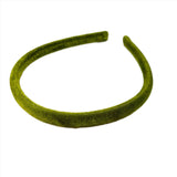 Classic Thin Velvet Headband: Moss